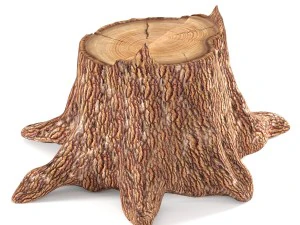 松の切り株 3Dモデル