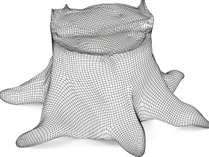 松の切り株 3Dモデル