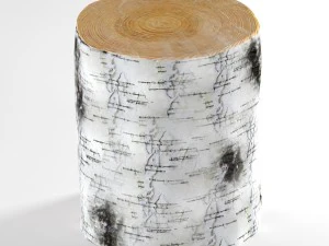 birch stump 3D Model