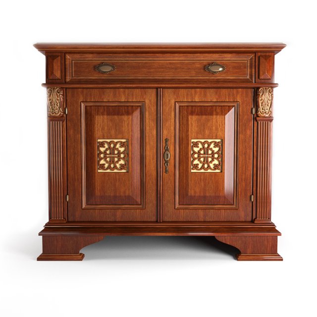 puccini ciliegio sideboard 3D Model .c4d .max .obj .3ds .fbx .stl .blend