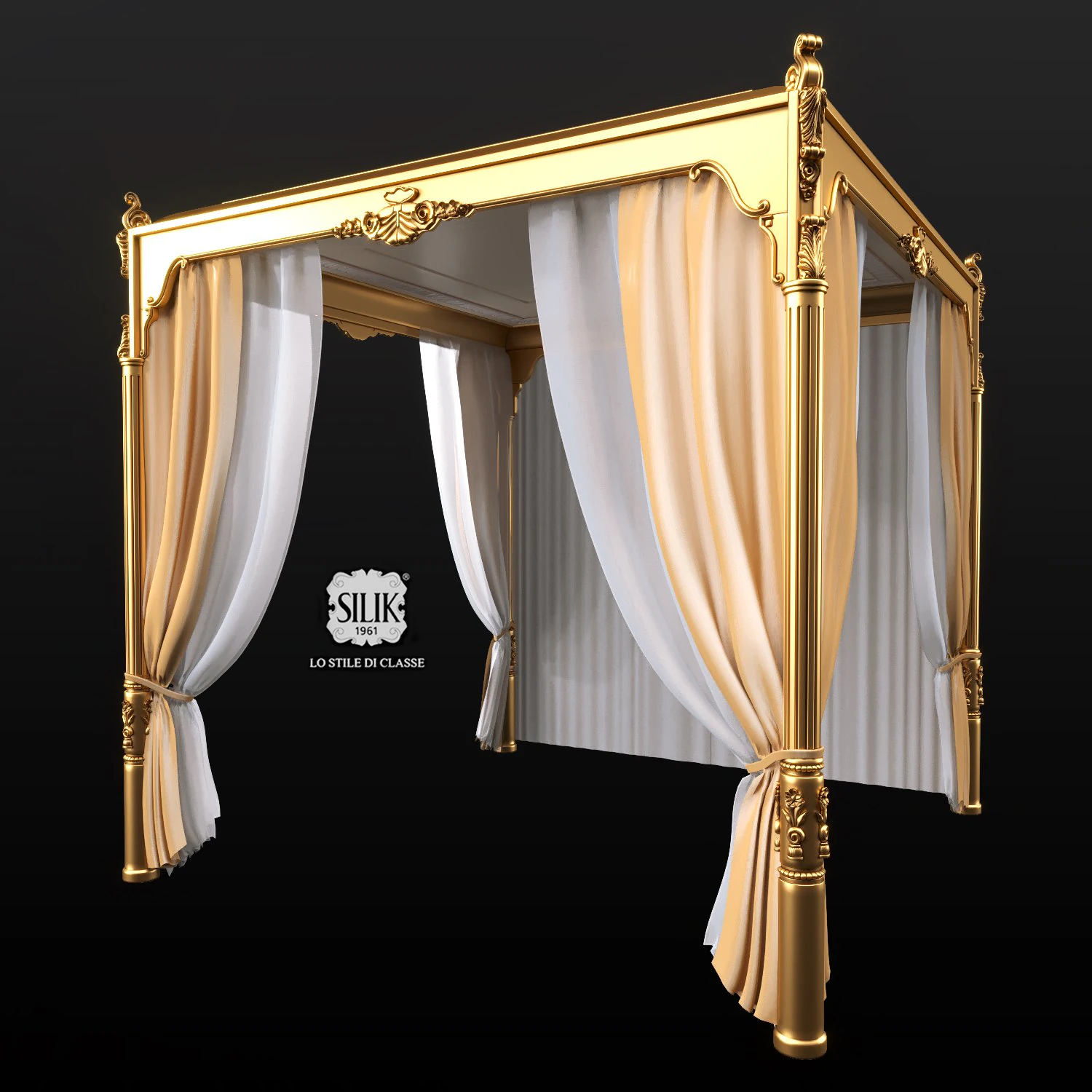 silik venere bed canopy 3D Model .c4d .max .obj .3ds .fbx .stl .blend