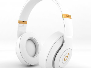 headphones beats studio 3 white 3D Модель