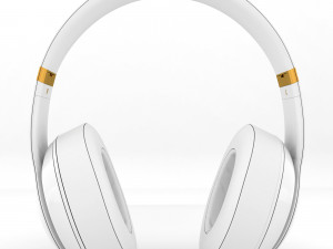 headphones beats studio 3 white 3D 모델
