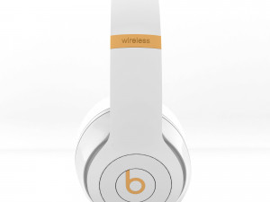 headphones beats studio 3 white 3D 모델