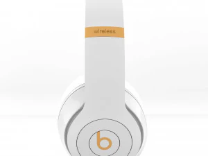 headphones beats studio 3 white 3D Model