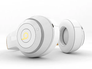 headphones beats studio 3 white 3D Model