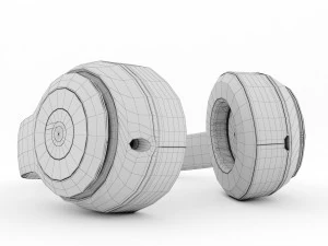 headphones beats studio 3 white 3D Model