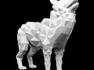 polygonal wolf 3D Модель