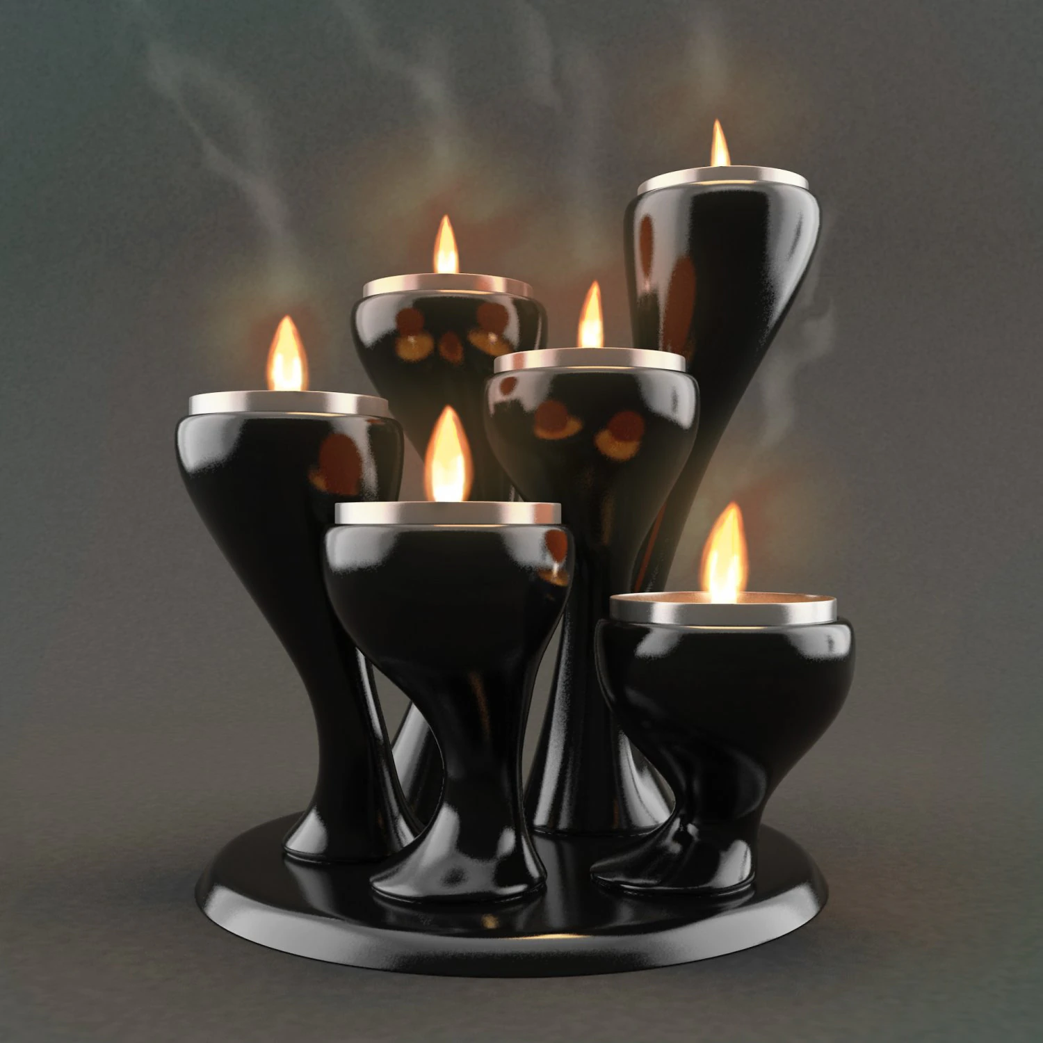 candle holder 3D Model .c4d .max .obj .3ds .fbx .stl .blend
