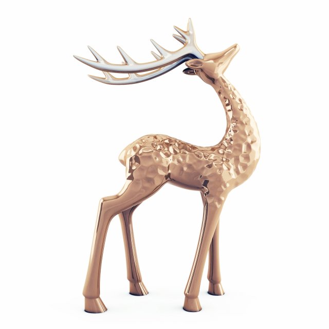 deer statuette 3D 模型 .c4d .max .obj .3ds .fbx .stl .blend 