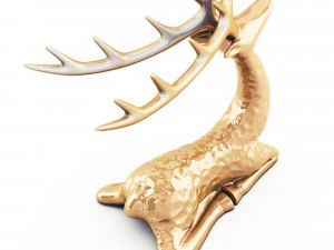 sitting deer statue 3D Model