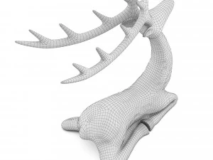 sitting deer statue 3D Model