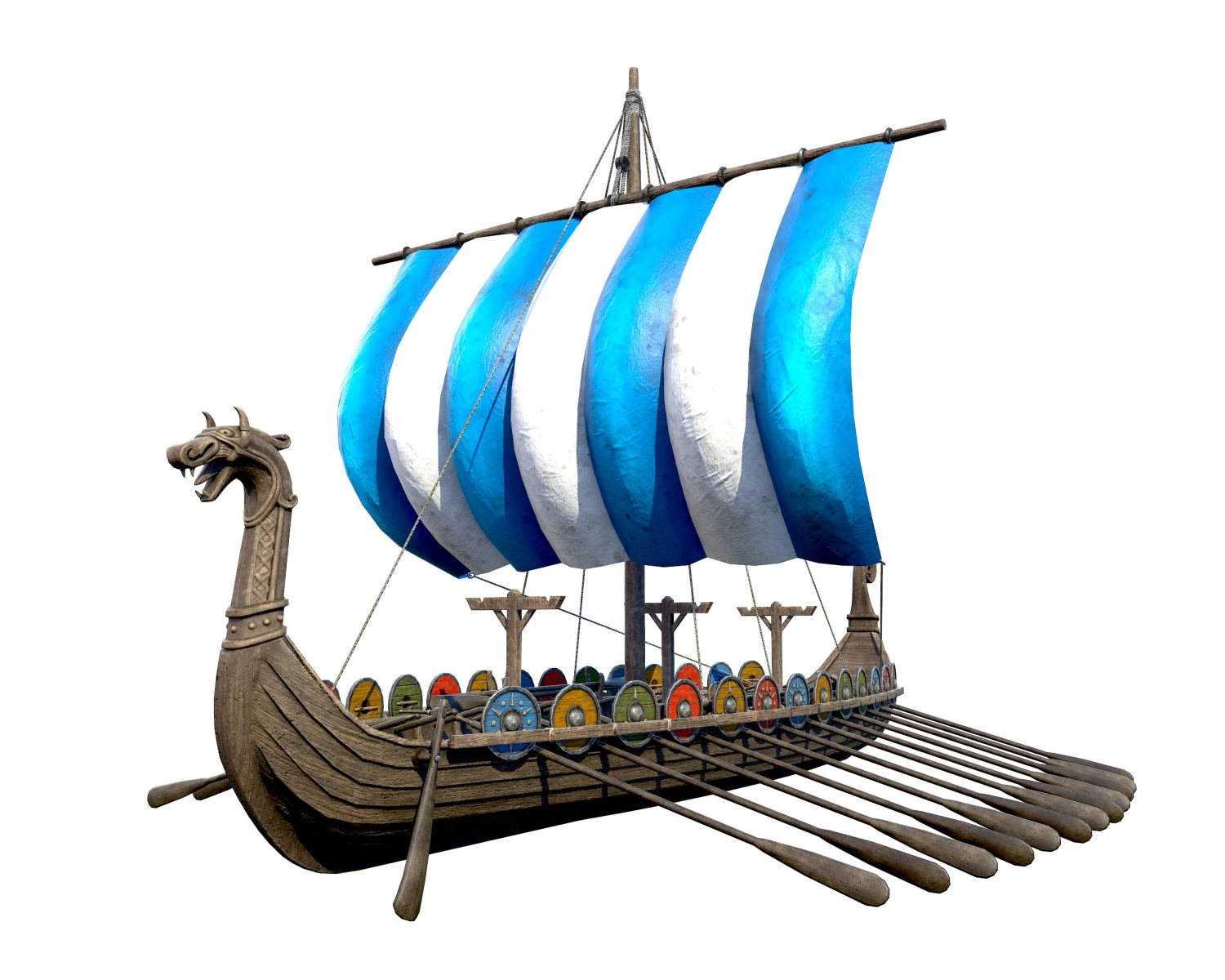 o navio viking Modelo 3D .c4d .max .obj .3ds .fbx .stl .blend 