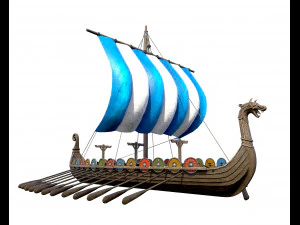 o navio viking Modelo 3D