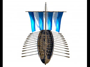 o navio viking Modelo 3D