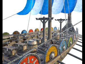 o navio viking Modelo 3D