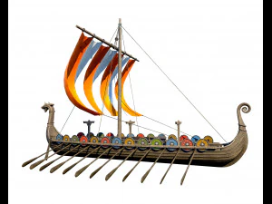 o navio viking Modelo 3D