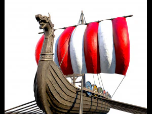 o navio viking Modelo 3D