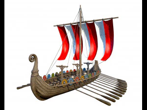 o navio viking Modelo 3D