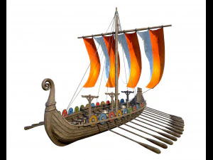 o navio viking Modelo 3D