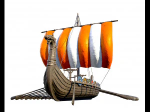 o navio viking Modelo 3D