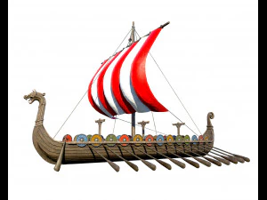o navio viking Modelo 3D