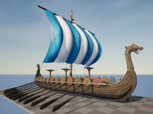o navio viking Modelo 3D