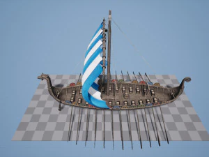 o navio viking Modelo 3D