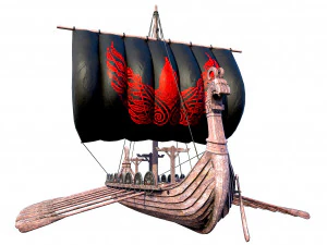 the long viking ship 3D Model