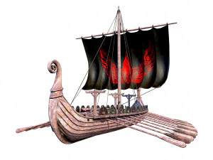 the long viking ship 3D Model