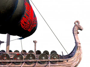 the long viking ship 3D Model