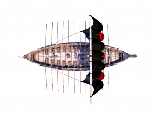 the long viking ship 3D Model