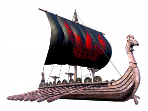 the long viking ship 3D Model