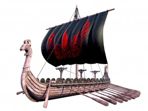 the long viking ship 3D Model