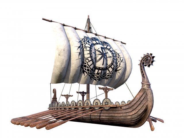 the long viking ship Modèle 3D .c4d .max .obj .3ds .fbx .stl .blend 