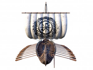 the long viking ship Modèle 3D