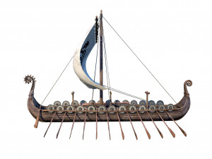 the long viking ship Modèle 3D