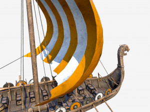 long viking ship 3D Модель