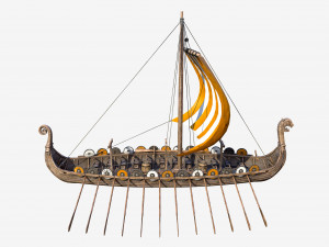 long viking ship 3D Модель
