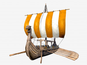 long viking ship 3D Модель