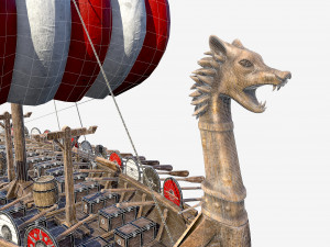 long viking ship 3D Model
