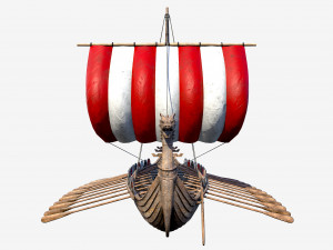 long viking ship 3D Model