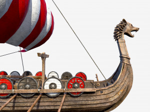 long viking ship 3D Model