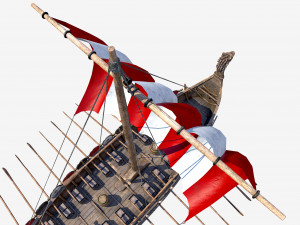 long viking ship 3D Model