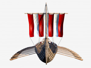 long viking ship 3D Model