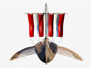 long viking ship 3D Model