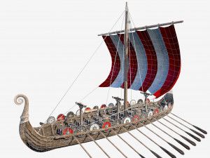 long viking ship 3D Model