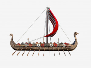 long viking ship 3D Model