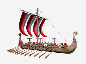 long viking ship 3D Model
