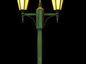 lamp post game object Modèle 3D